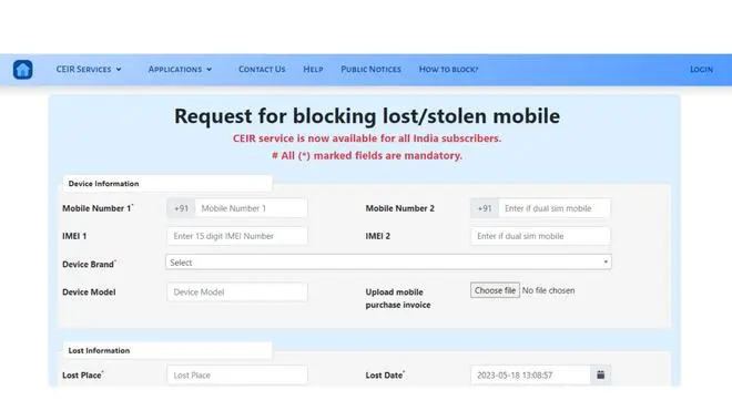 Device information. Picture credit: Sanchar Saathi