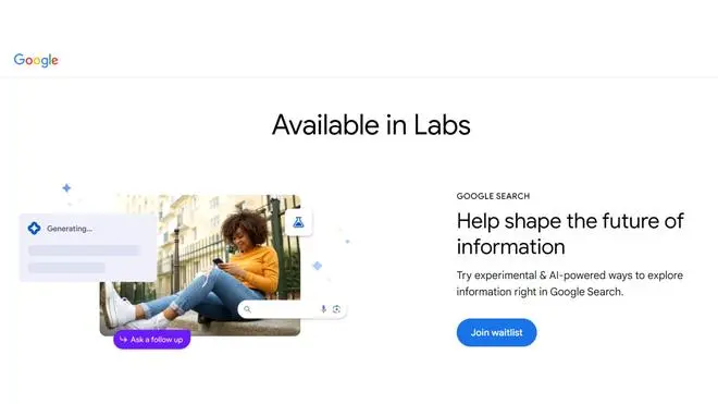 Google Search Labs waitlist