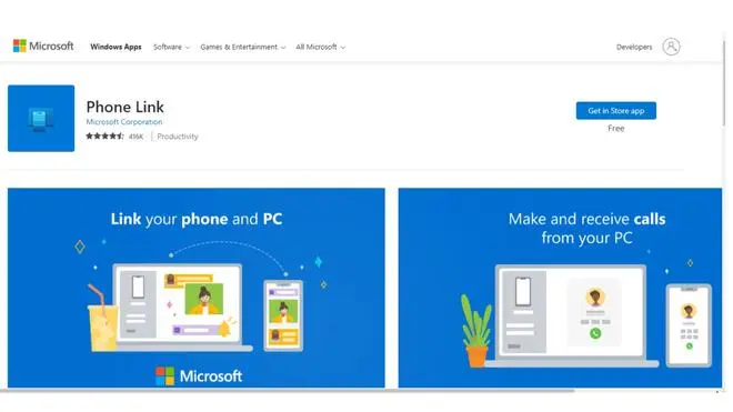 Microsoft Phone Link app