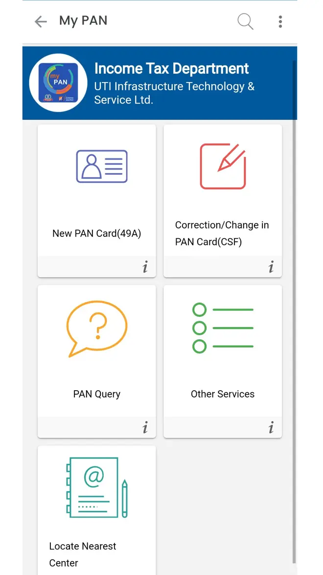 List of services 