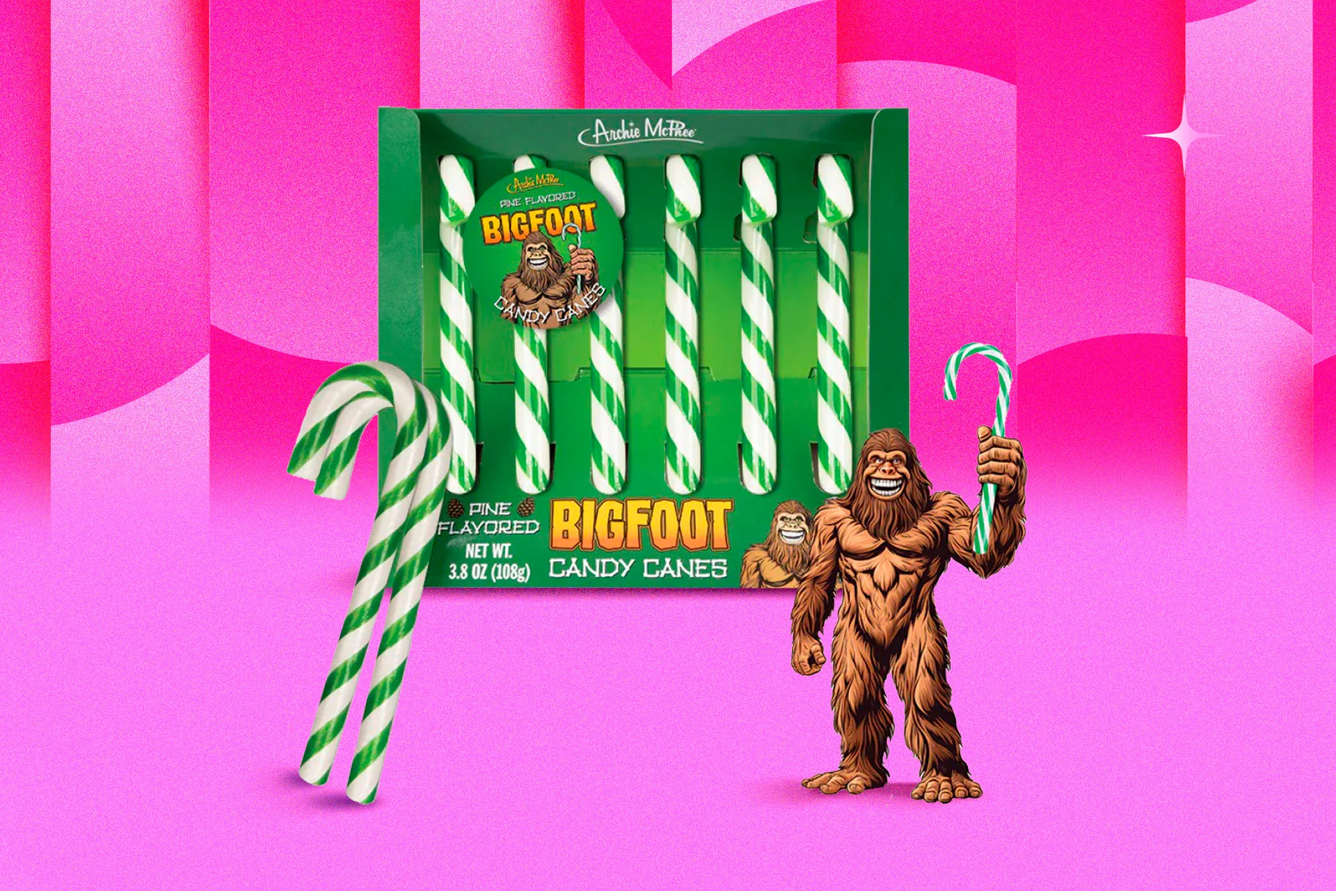 Bigfoot Candy Canes