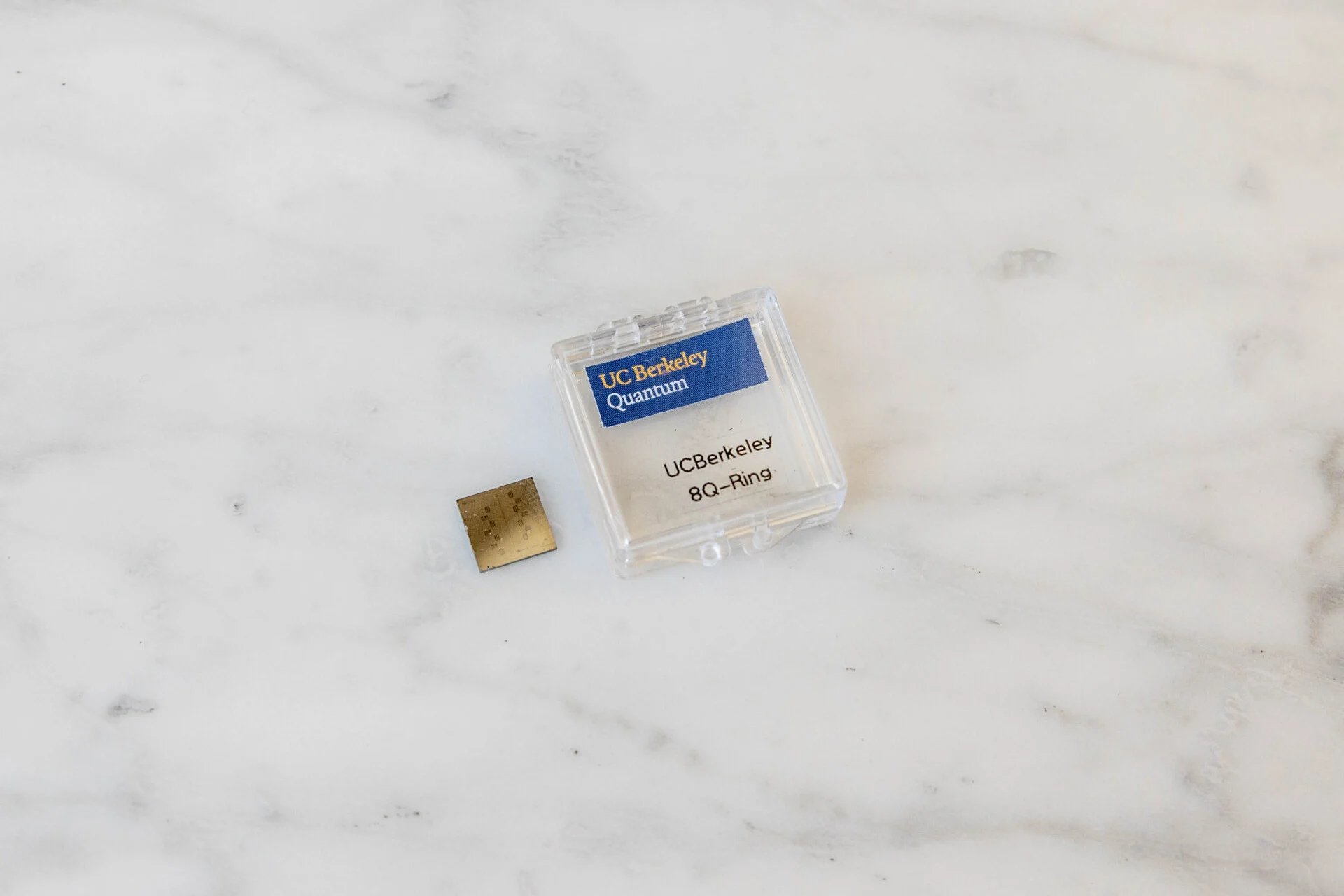 The qubit chip from the University of California, Berkeley, that is included in the America 250 time capsule that will be sealed on July 4, 2026.