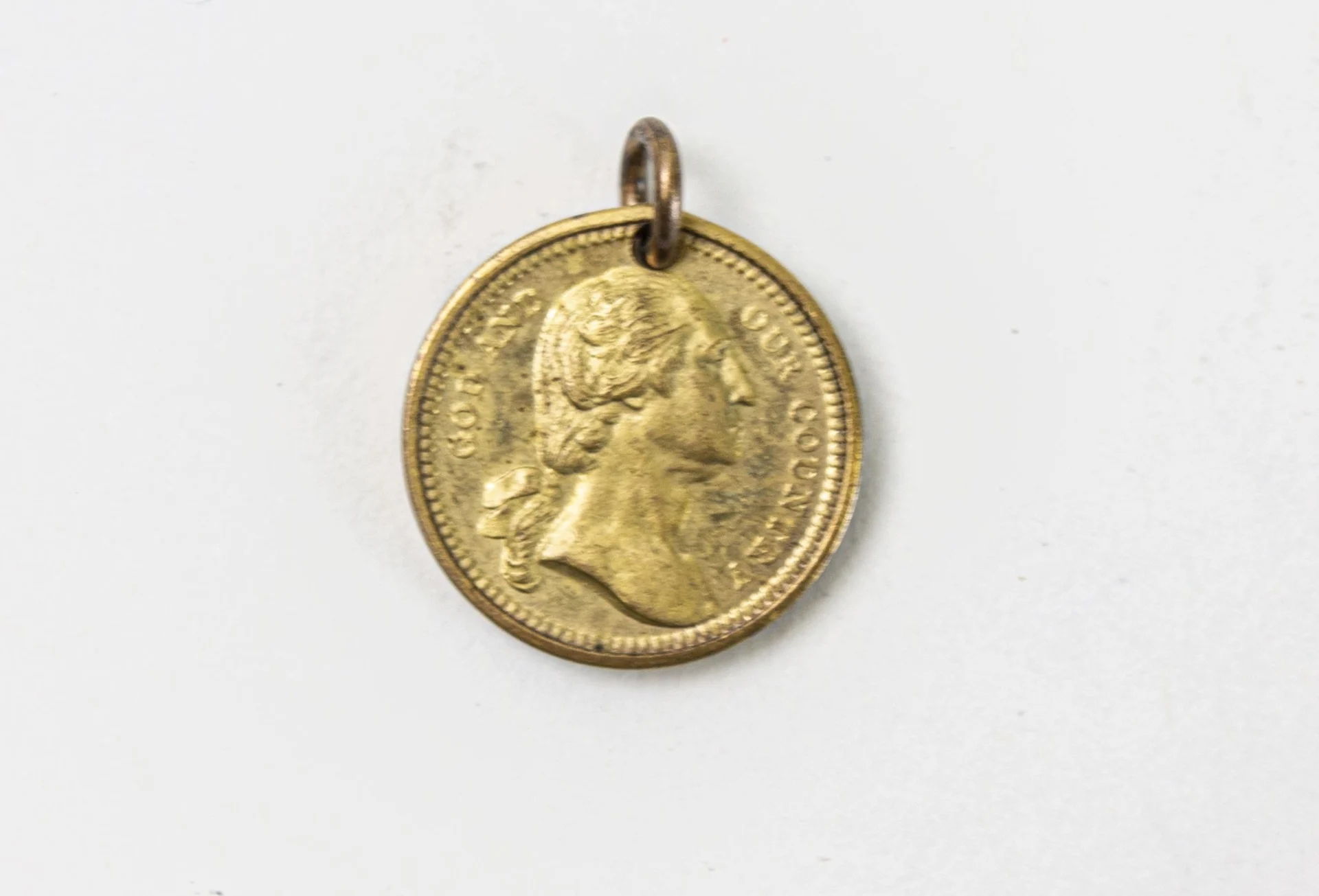 George Washington Lord’s Prayer gold medal given out at Wedding of the Rails (completion of the Transcontinental Railroad), May 10, 1869
